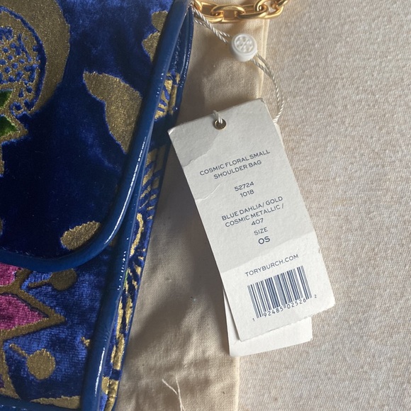 Tory Burch Velvet Cosmos Floral Small Shoulder Bag - Picture 3 of 5